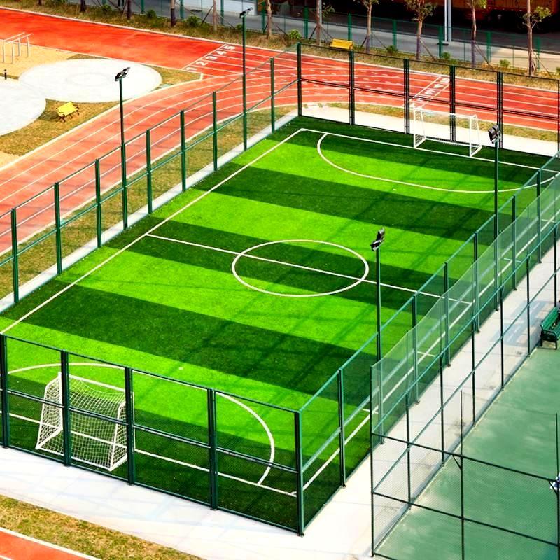 学校小型足球场人造草坪铺设